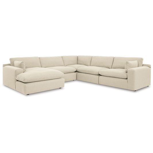 Elyza - Linen - Left Arm Facing Corner Chaise 5 Pc Sectional