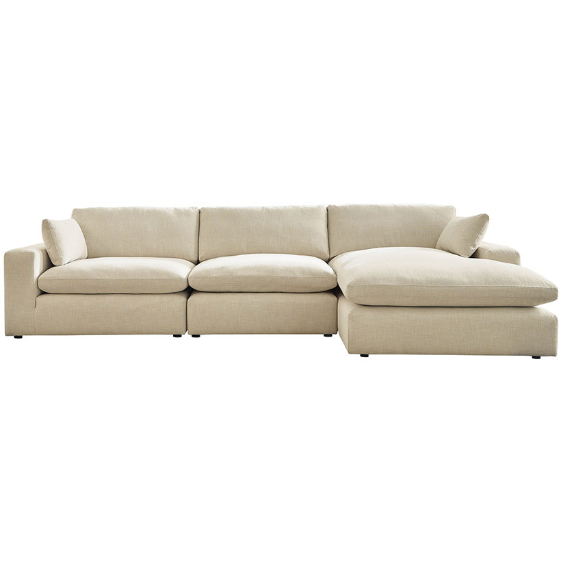 Elyza - Linen - Right Arm Facing Corner Chaise 3 Pc Sectional