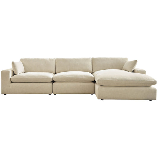 Elyza - Linen - Right Arm Facing Corner Chaise 3 Pc Sectional