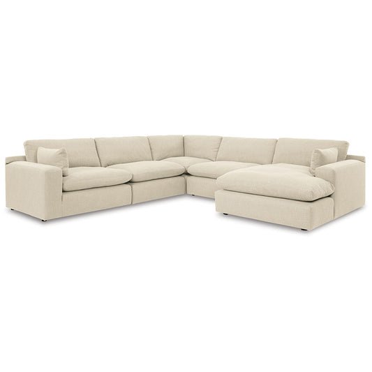 Elyza - Linen - Right Arm Facing Corner Chaise 5 Pc Sectional