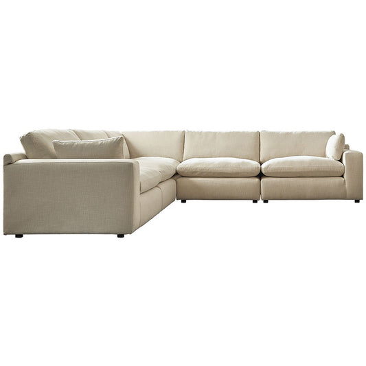 Elyza - Linen - Corner Chairs 5 Pc Sectional