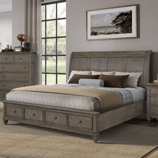 Twin Lakes - Queen Storage Bed - Gray
