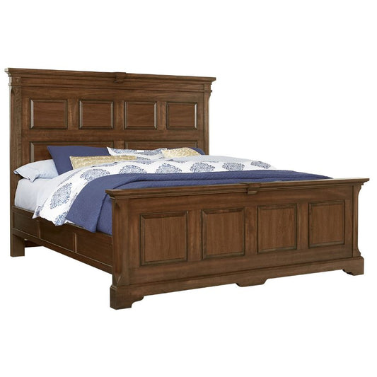 Heritage - Queen Mansion Bed With Decorative Rails - Amish Cherry