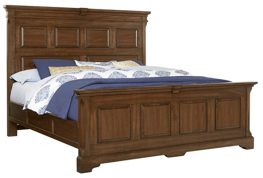 Heritage - California King Mansion Bed With Decorative Rails - Amish Cherry