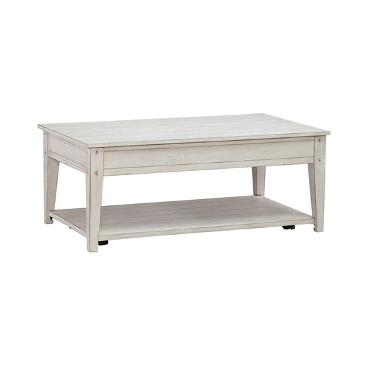 Lake House - Lift Top Cocktail Table - White