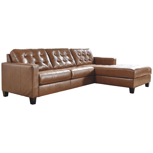 Baskove - Auburn - Right Arm Facing Corner Chaise 2 Pc Sectional