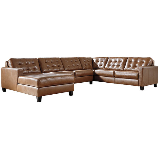 Baskove - Auburn - Left Arm Facing Corner Chaise 4 Pc Sectional