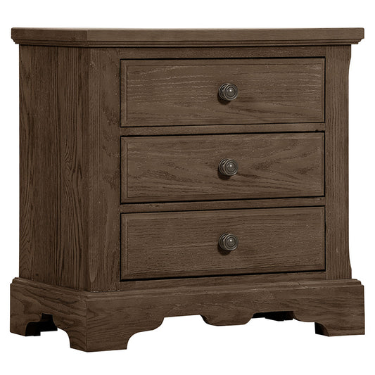 Heritage - 3-Drawers Nightstand - Cobblestone Oak