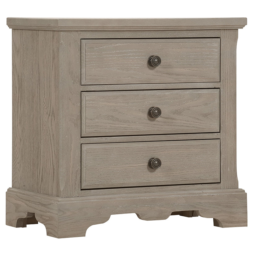 Heritage - 3-Drawers Nightstand - Greystone