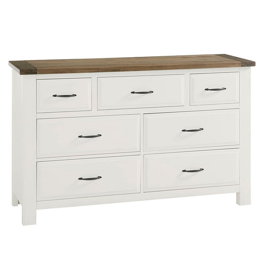 Maple Road - 7-Drawers Triple Dresser - Soft White