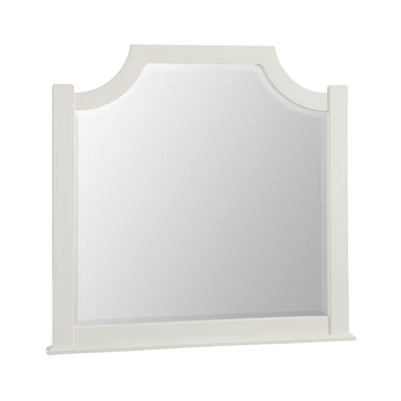 Maple Road - Scalloped Mirror With Beveled Glass - Soft White