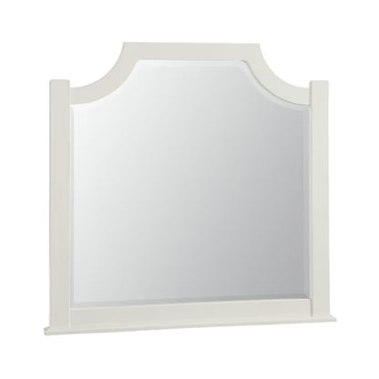 Maple Road - Scalloped Mirror With Beveled Glass - Soft White