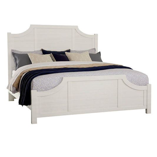 Maple Road - California King Scalloped Bed - Soft White