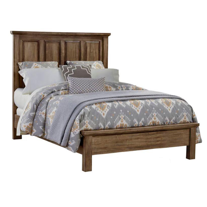 Maple Road - Queen Mansion Bed With Low Profile Footboard - Maple Syrup