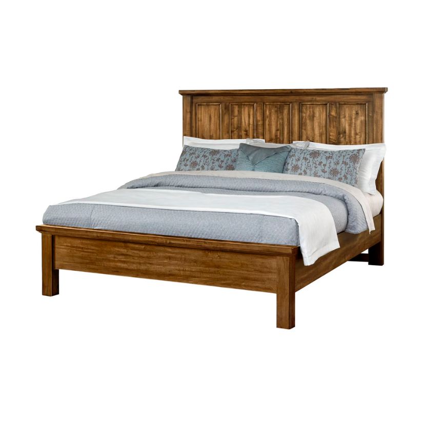 Maple Road - Queen Mansion Bed With Low Profile Footboard - Antique Amish