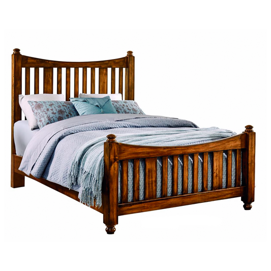 Maple Road - King Slat Poster Bed With Slat Poster Footboard - Antique Amish