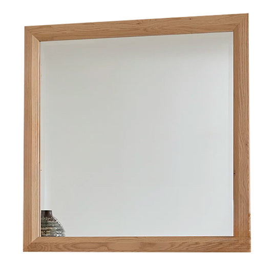 Custom Express - Landscape Mirror Beveled Glass - Clear Oak