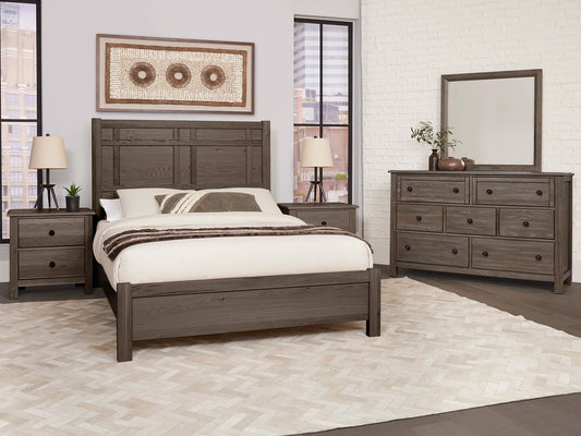Custom Express - Queen Architectural Bed - Driftwood Grey