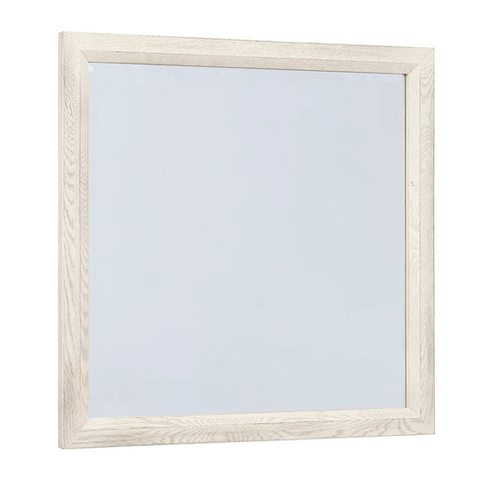 Custom Express - Landscape Mirror Beveled Glass - White