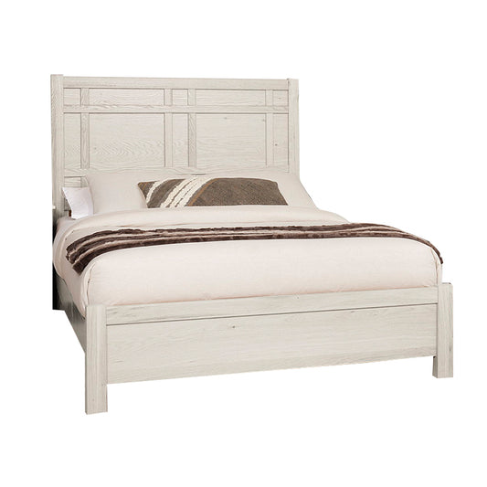 Custom Express - King Architectural Bed - Weathered White