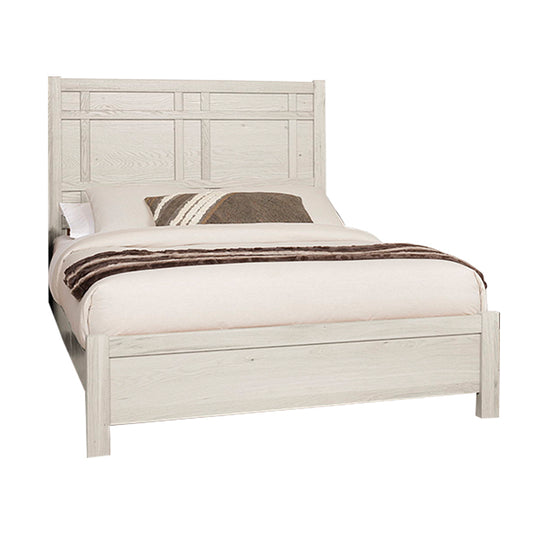 Custom Express - California King Architectural Bed - Weathered White