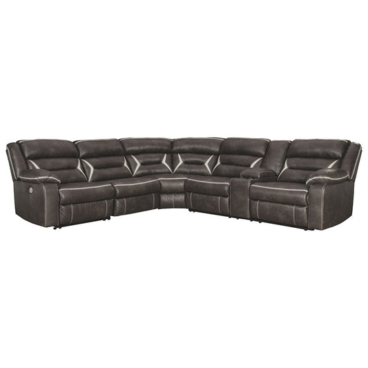 Kincord - Midnight - Right Arm Facing Power Sofa With Console 4 Pc Sectional