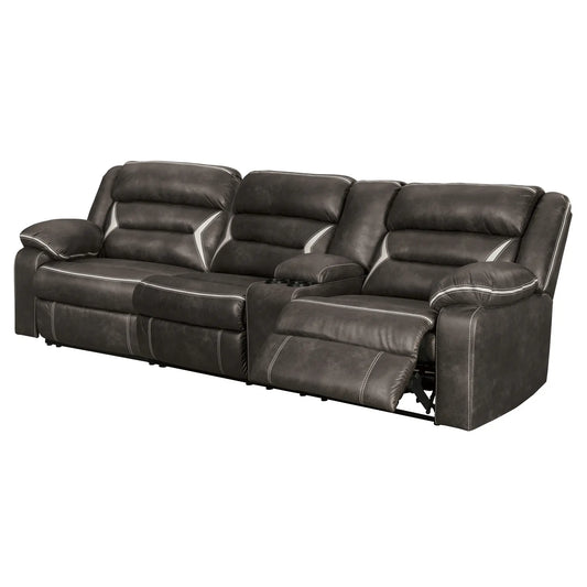 Kincord - Midnight - Right Arm Facing Power Sofa With Console 2 Pc Sectional