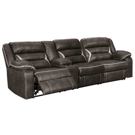 Kincord - Midnight - Left Arm Facing Power Sofa With Console 2 Pc Sectional