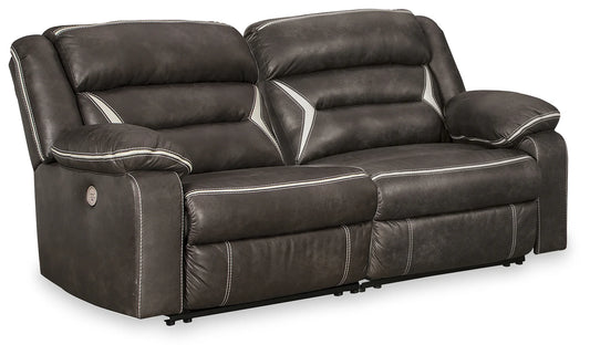 Kincord - 2-Piece Power Reclining Sectional Loveseat - Midnight