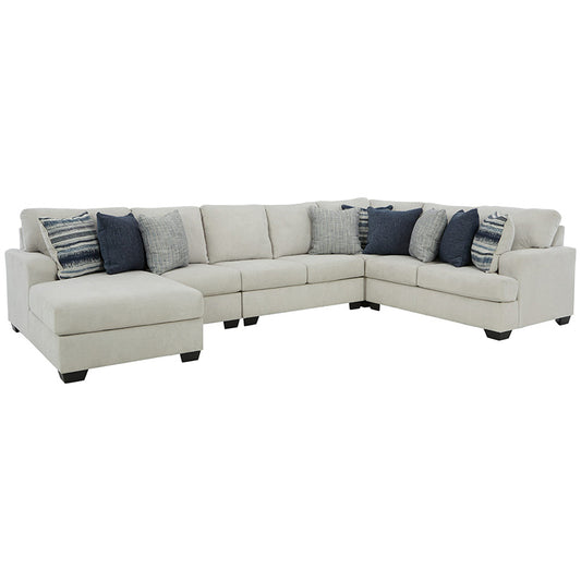 Lowder - Stone - Left Arm Facing Corner Chaise 5 Pc Sectional