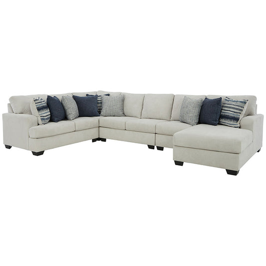 Lowder - Stone - Right Arm Facing Corner Chaise 5 Pc Sectional