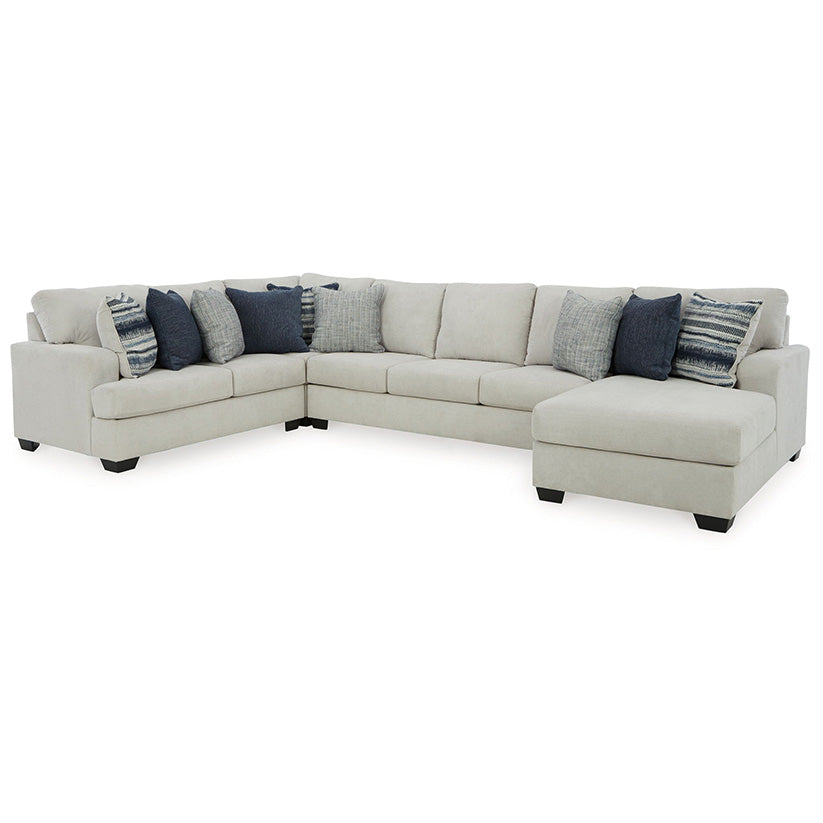 Lowder - Stone - 4-Piece Sectional With Raf Corner Chaise