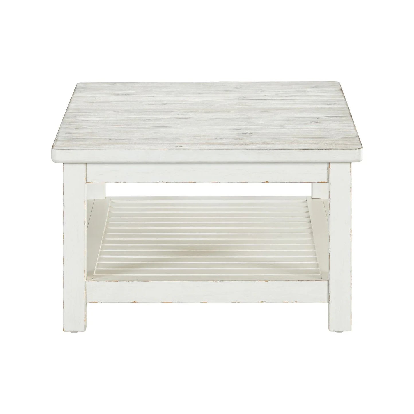 Backroads - Rectangular Cocktail Table - Weathered White & Parchment Brown