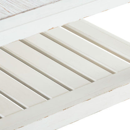 Backroads - Rectangular Cocktail Table - Weathered White & Parchment Brown