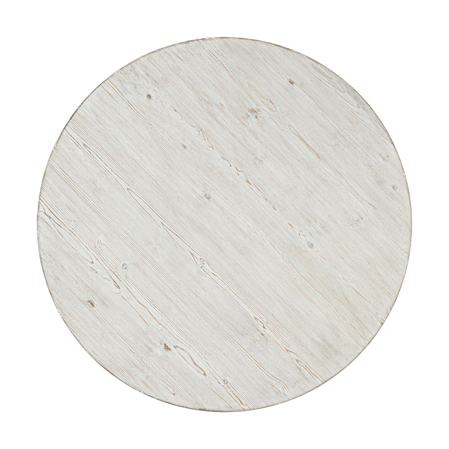 Backroads - Round Cocktail Table - Weathered White & Parchment Brown