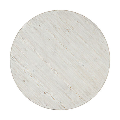 Backroads - Round Cocktail Table - Weathered White & Parchment Brown