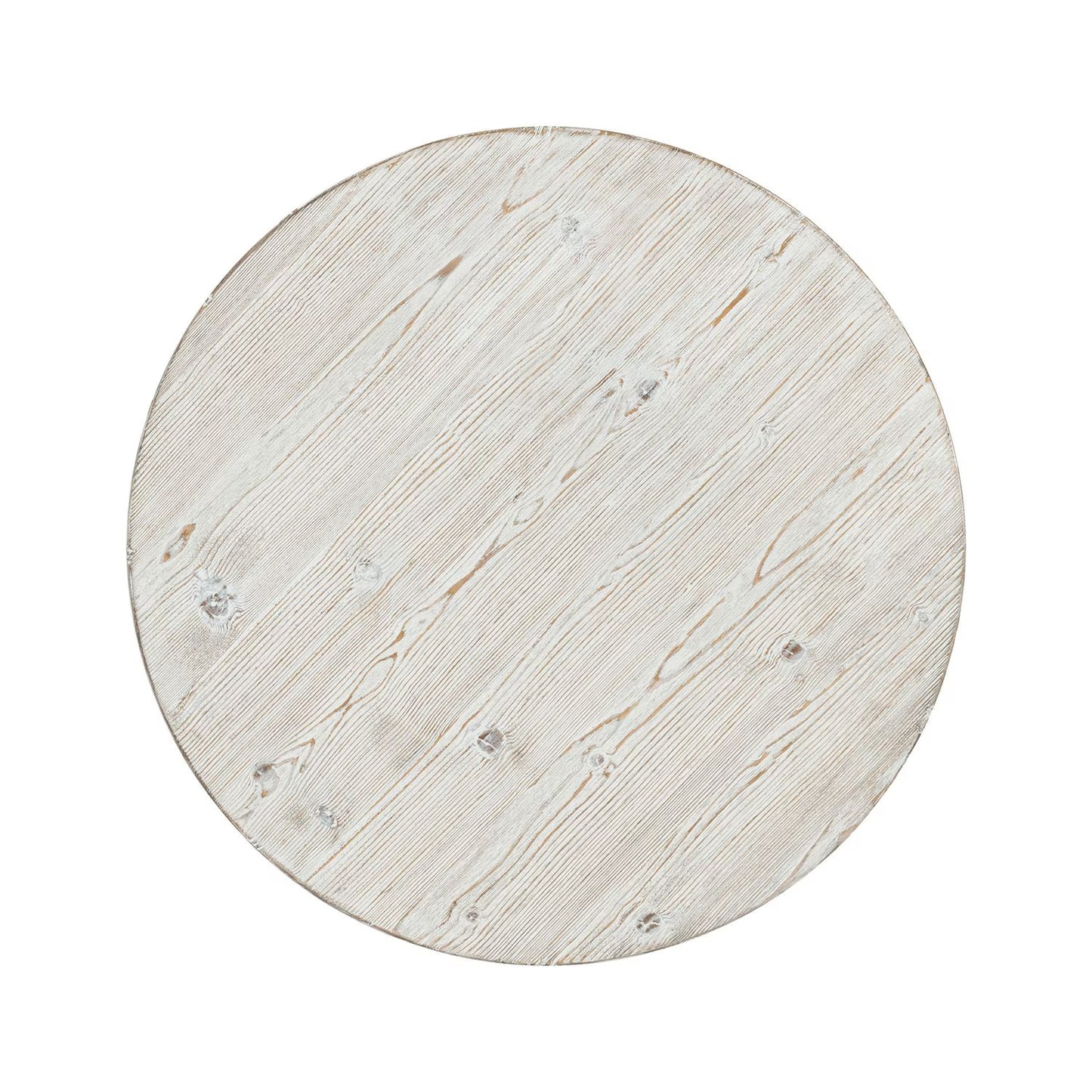 Backroads - Round End Table - Weathered White & Parchment Brown