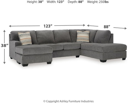 Glynn-cove - Iron - 2-Piece Sectional With Raf Corner Chaise