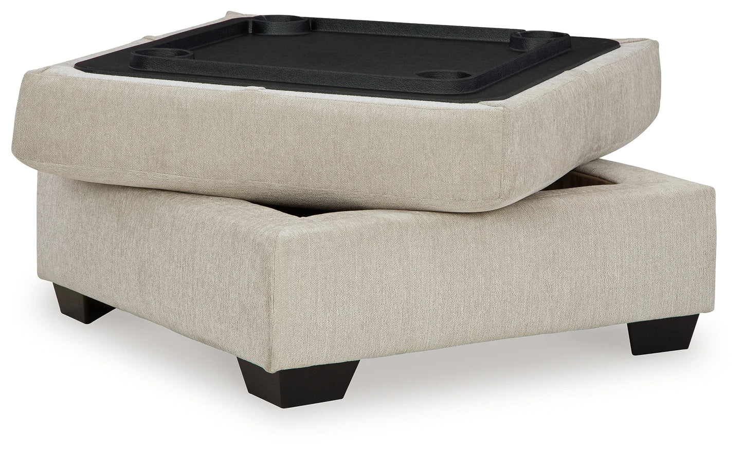 Glynn-cove - Linen - Ottoman With Storage