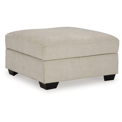 Glynn-cove - Linen - Ottoman With Storage