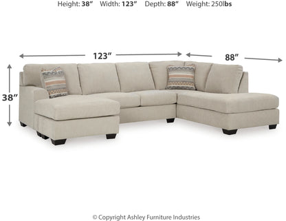 Glynn-cove - Linen - 2-Piece Sectional With Raf Corner Chaise