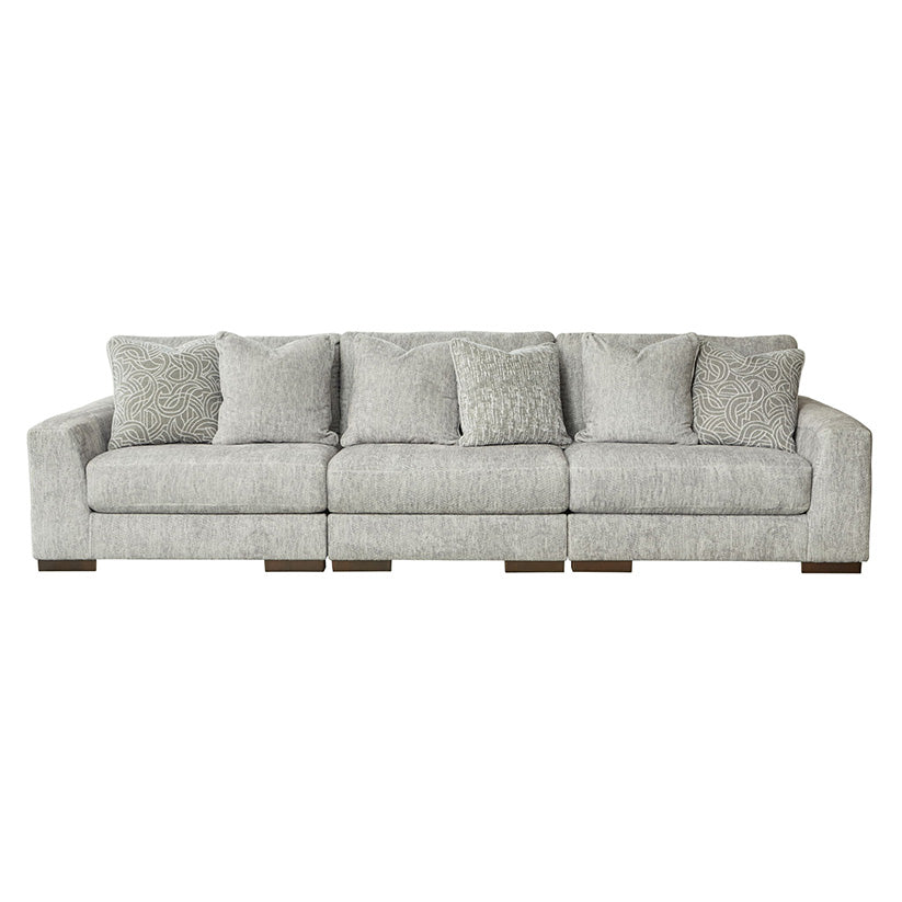 Regent Park - Pewter - Sofa 3 Pc Sectional