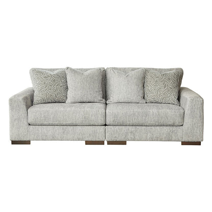 Regent Park - Pewter - Loveseat 2 Pc Sectional