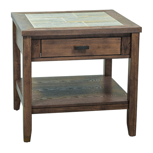 Mesa Valley - End Table - Dark Brown