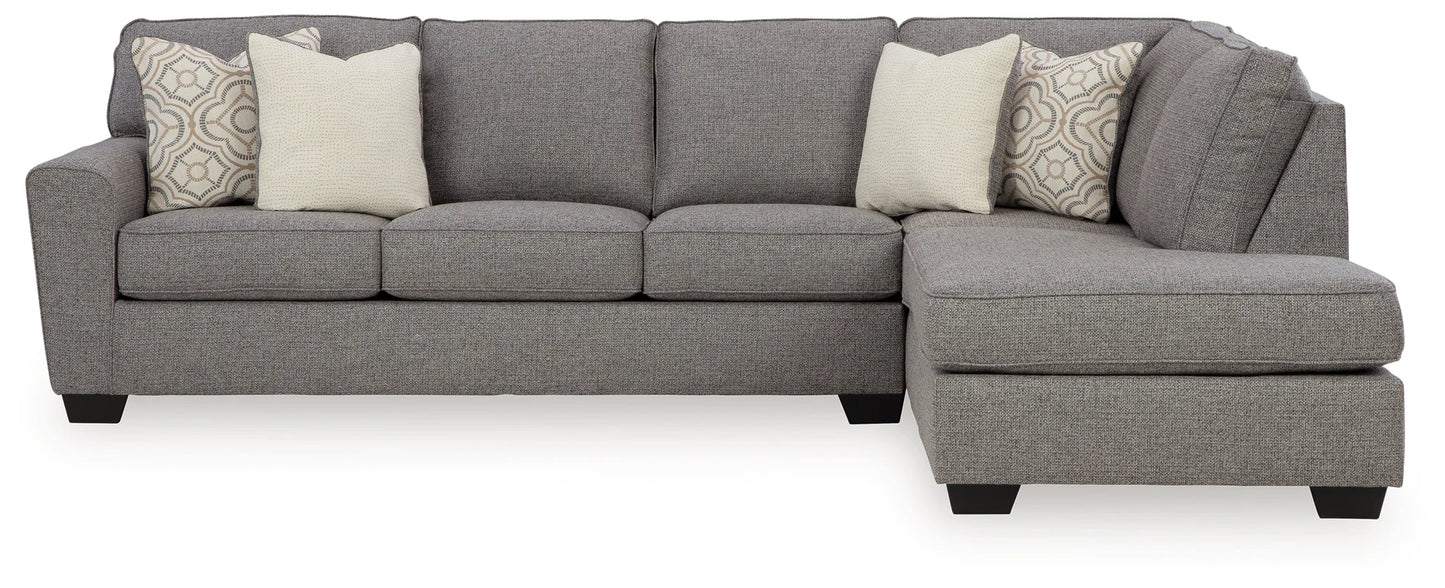 Reydell - Charcoal - 2-Piece Sectional With Raf Corner Chaise