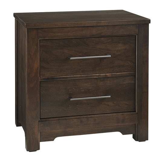 Crafted Cherry - Nightstand - 2 Drawers - Dark Cherry