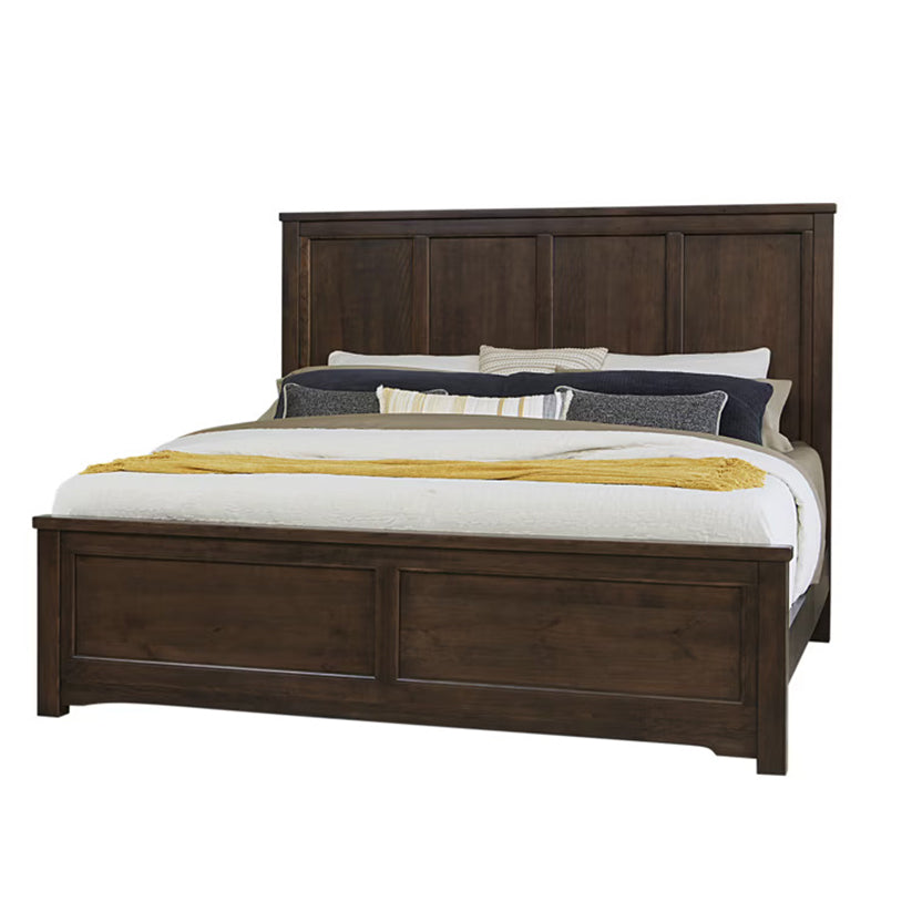 Crafted Cherry - Ben's 6 Panel Queen Bed - Dark Cherry