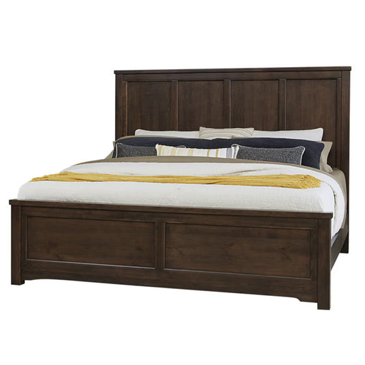 Crafted Cherry - Ben's 6 Panel King Bed - Dark Cherry