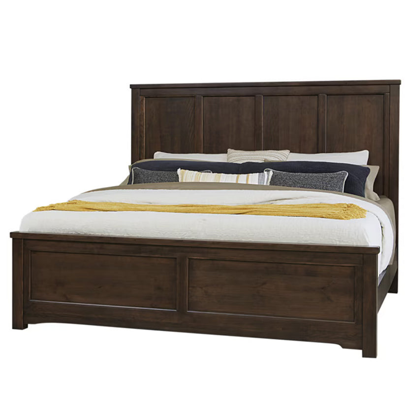 Crafted Cherry - Ben's 6 Panel California King Bed - Dark Cherry