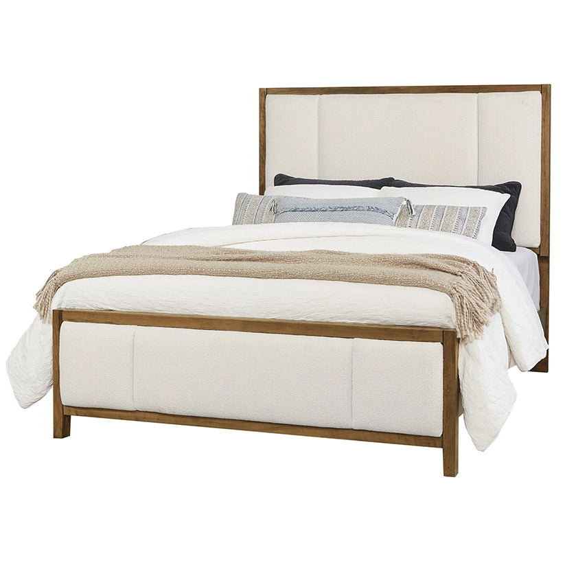 Crafted Cherry - Erin's Queen Upholstered Bed - Medium Cherry